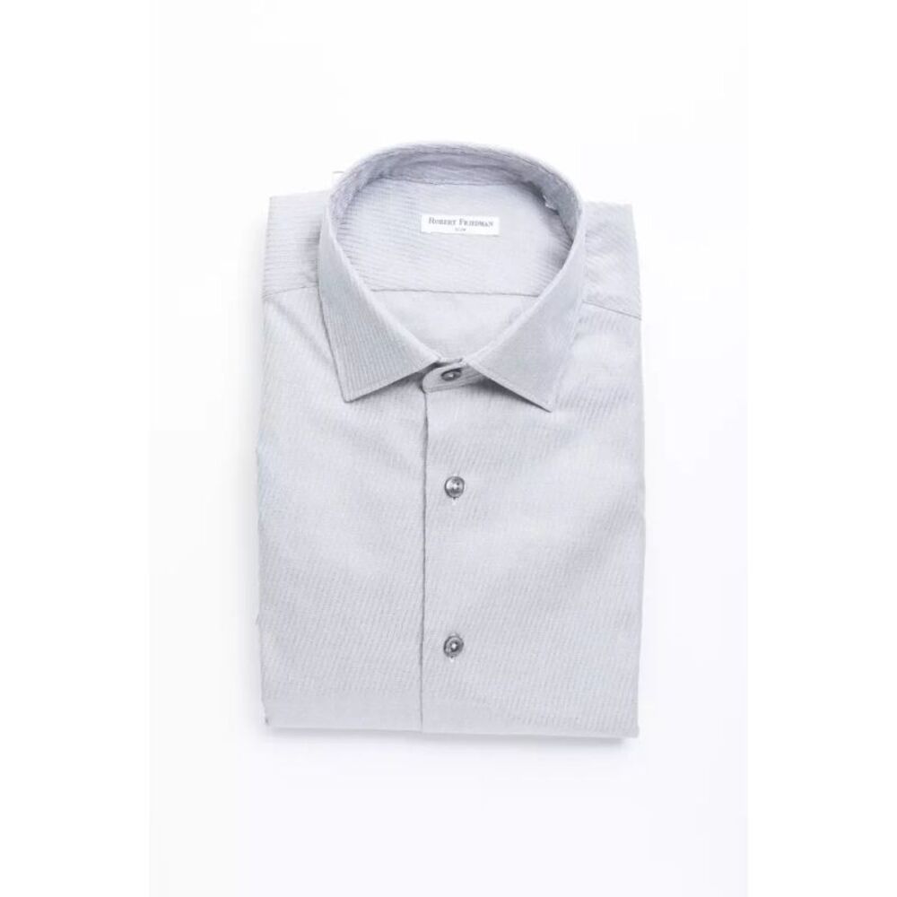 Robert Friedman Beige Cotton Men Men's Shirt